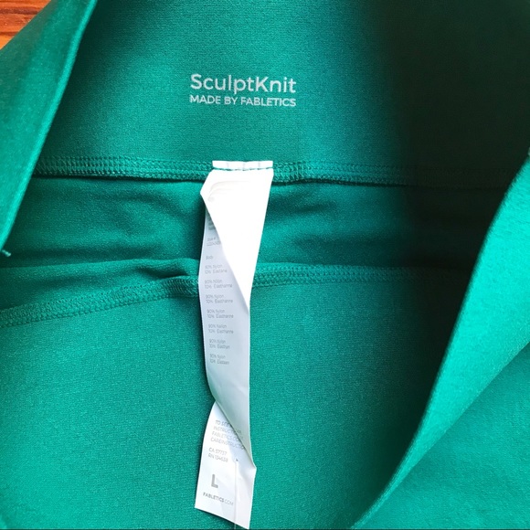 Fabletics Dark Jade SculptKnit Leggings, NWT, L - Picture 4 of 13